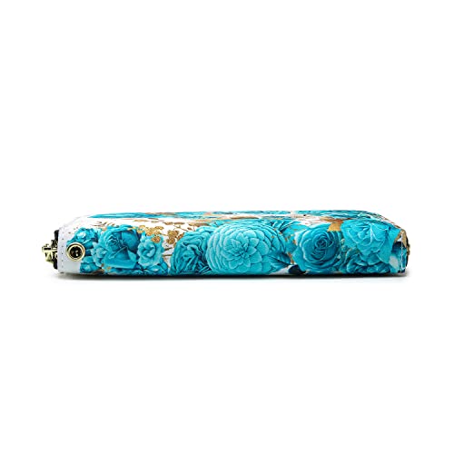 LOVESHE Wallet For Women(CambridgeBlue-Flower)