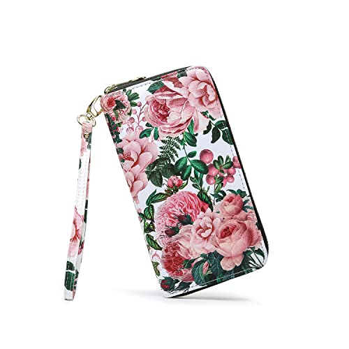 LOVESHE Wallet For Women(Pink-Flower)