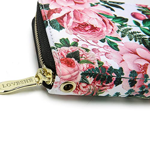 LOVESHE Wallet For Women(Pink-Flower)