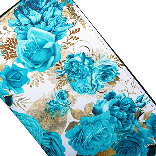 LOVESHE Wallet For Women(CambridgeBlue-Flower)