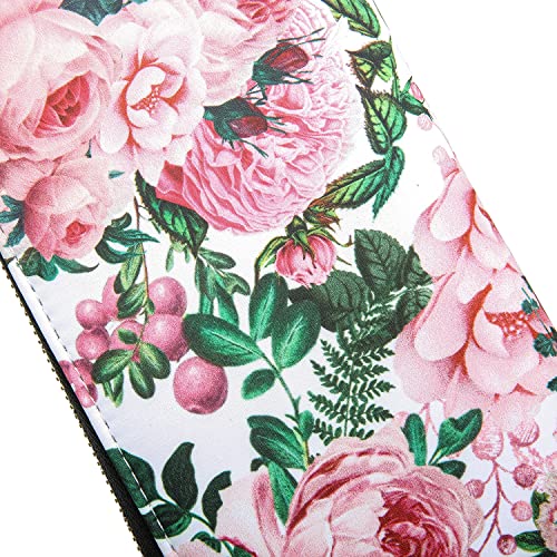 LOVESHE Wallet For Women(Pink-Flower)